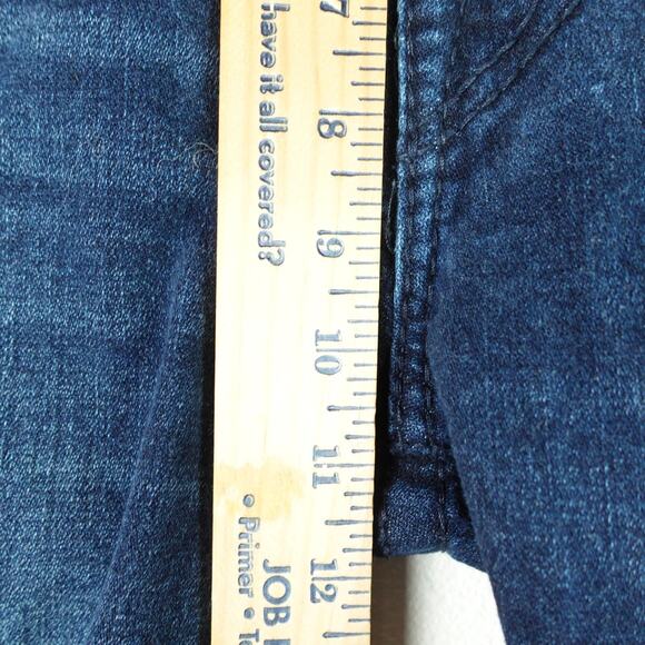 True Religion Jeans Womens SZ 33 Rocco Relaxed Skinny Fit Cuffed Hem Distressed - Picture 8 of 15